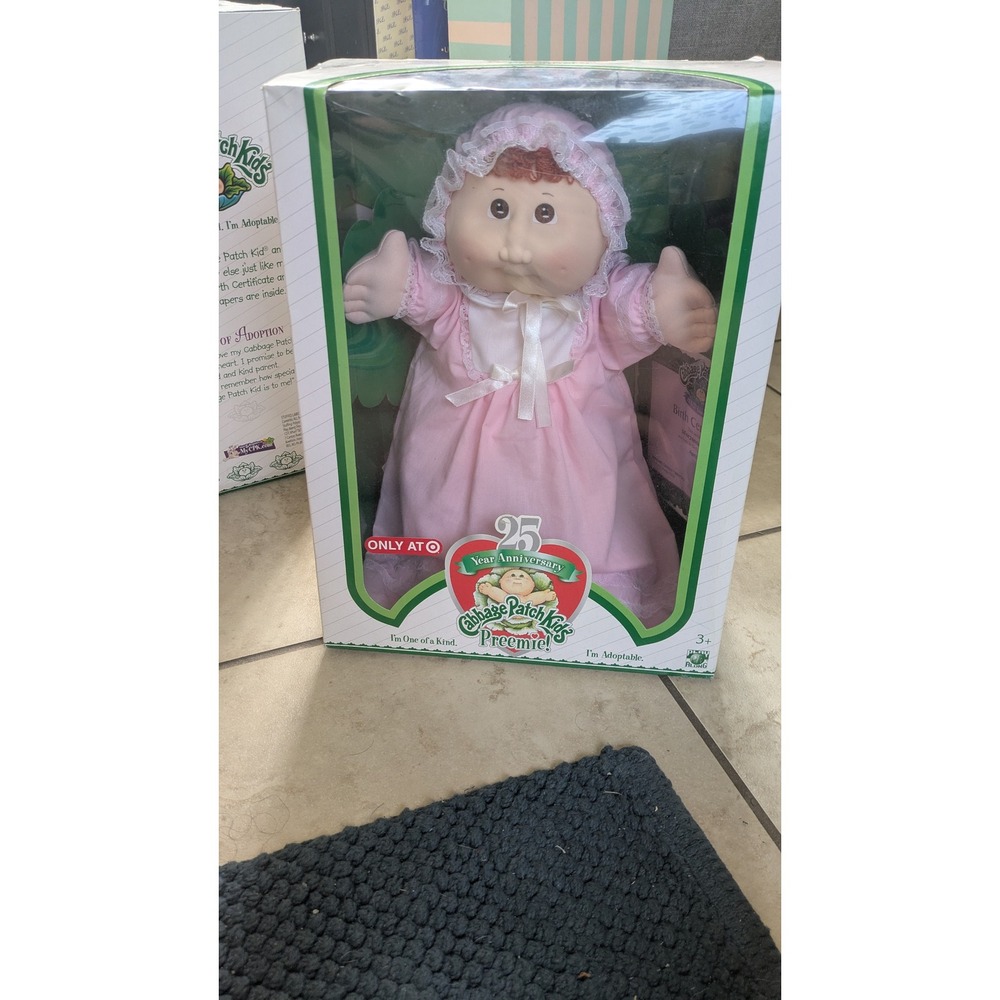Cabbage Patch Kids 25th Anniversary Preemie Doll Pink Gown Target Exclusive NIB